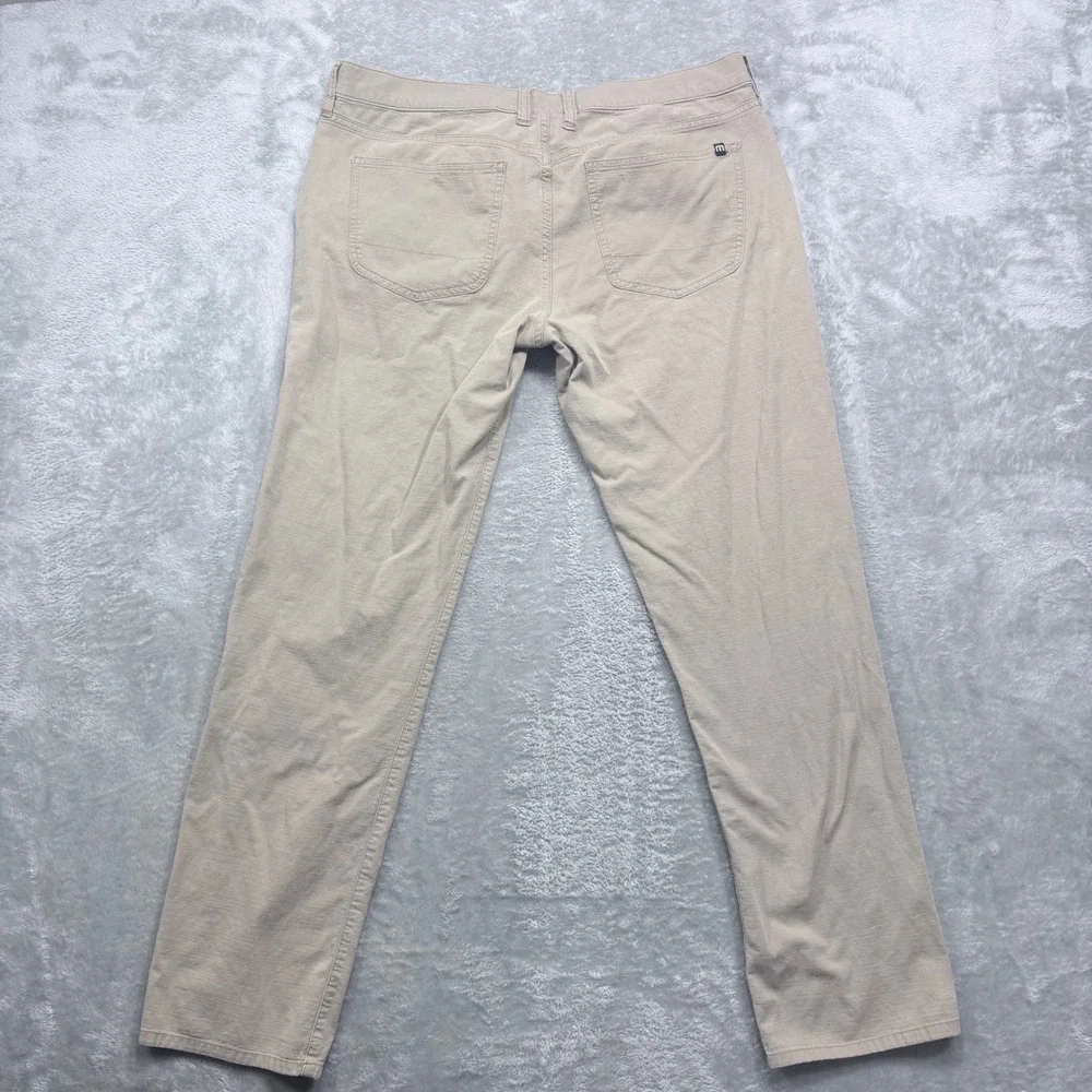 TravisMathew Pants Mens‎ 33 Khaki Tan Golf Casual Stretch Straight Leg 5-Pocket